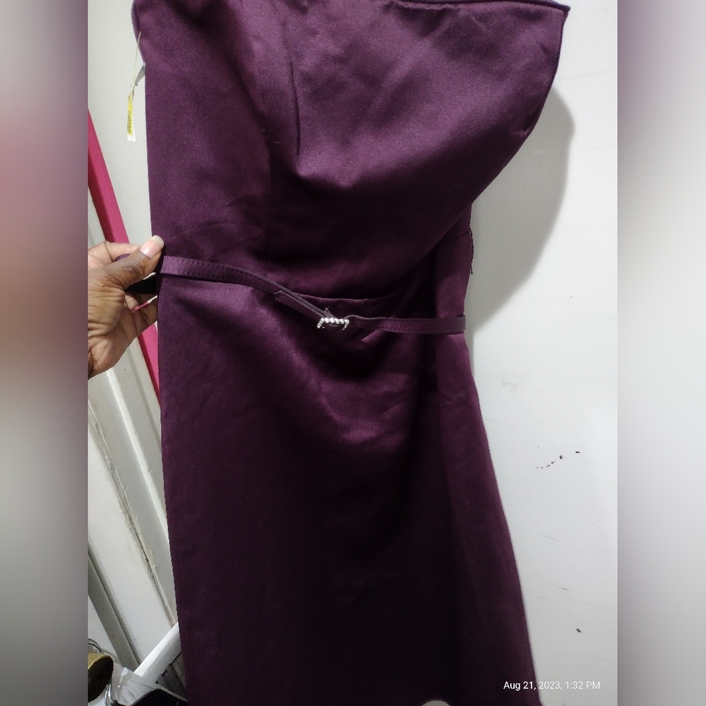 Purple strapless